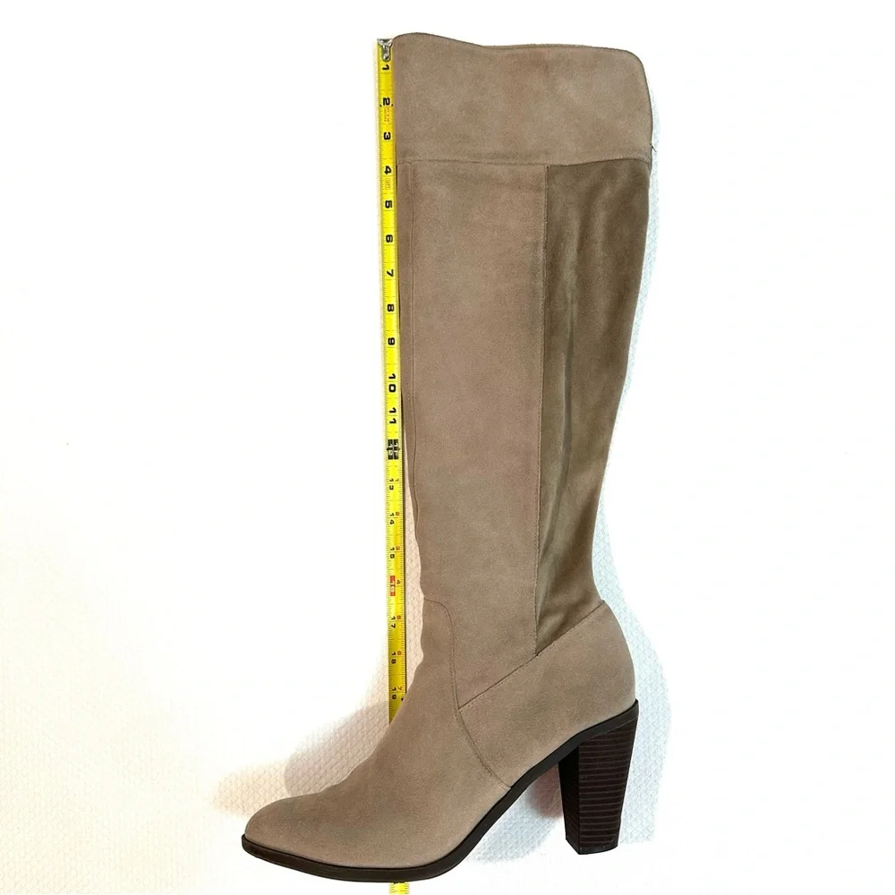 Kenneth Cole‎ Suede Tan Taupe Over the Knee Boots Boho Cottage Core EUC